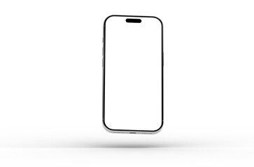 High-quality image of a modern smartphone with a blank screen, perfect for app presentations or website mockups.