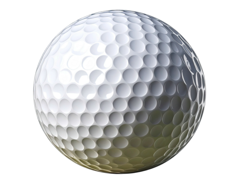 White golf ball against black background