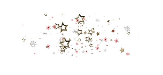 Elegant design featuring golden stars and snowflakes, perfect for holiday greetings, festive invitations, and celebratory events. Ideal for addi