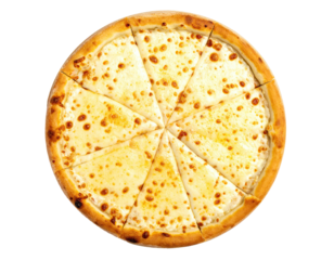 A whole cheese pizza