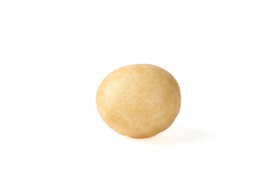 Fototapeta premium Golden bread roll bun isolated on white background bakery food ingredient