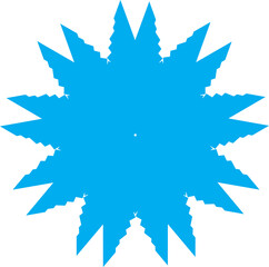 Bright Snowflake Shape for Winter Design
