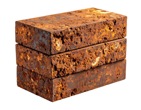 Stacked rusty metal blocks - Powered by Adobe