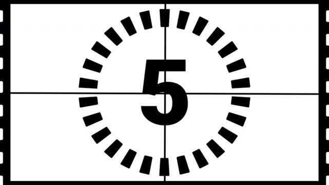 Animated movie film-like animation showing a countdown timer of 10 times