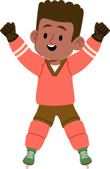 Boy Ice Skater in Motion