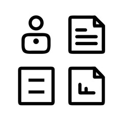 Person, document, and file icon