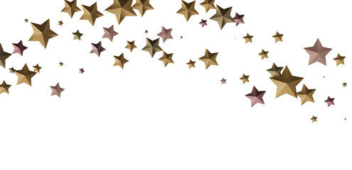 Beautiful background image of gold and pink stars scattered on white. Perfect for celebrations.