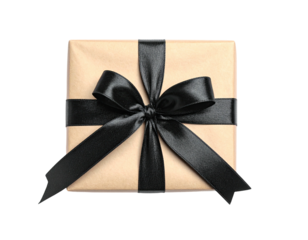 Gift box with black ribbon (1)