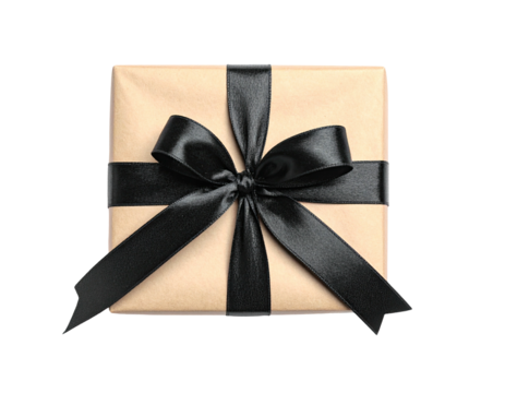 Gift box with black ribbon (1)