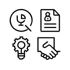 Business and human resources illustration with handshake