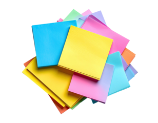 Pile of colorful sticky notes