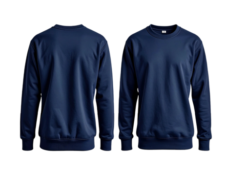 Dark blue crewneck sweatshirt mockup