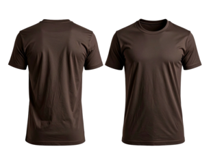 Dark brown blank t-shirt mockup