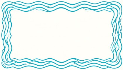 Aqua Wave Border Design.