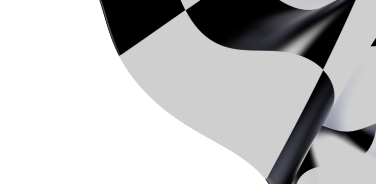 A dynamic image features a checkered flag design, ideal for race, speed, or competition themes. White background provides versatility. Perfect f