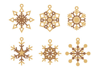 Snowflakes keychain laser cut design