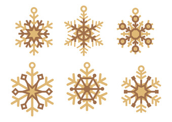 Snowflakes keychain laser cut design