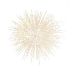 Naklejka premium Golden firework isolated on transparent background, perfect for festive celebrations and events
