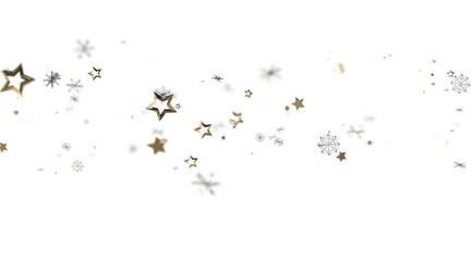 Elegant winter design with gold stars and snowflakes. Perfect for holiday cards, banners, and more.