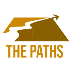 the paths flat minimalist logo design