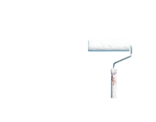 Paint roller tool, side view