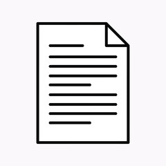 Simple line drawing of a document page with clearly defined text lines