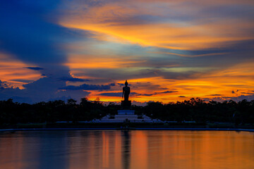 sunset over the river