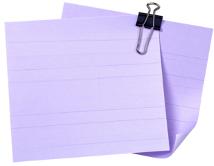 Two lined lavender sticky notes