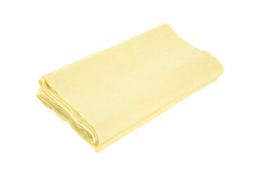 Handmade Fresh Tofu Sheets Stack Traditional Asian Soy Product White Background