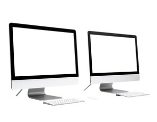 Fototapeta premium Two modern computer monitors