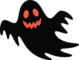 Cute cartoon ghost illustration for Halloween celebration decoration concept