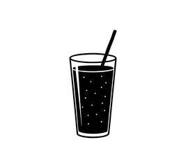 Soft drink glass soda beverage refreshing cola lemonade cafe vector 