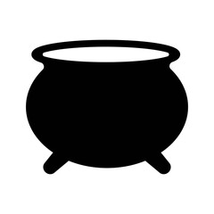 
An illustration of a black icon of a Halloween holiday attribute on a white background