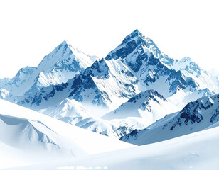 Snowy mountain peaks