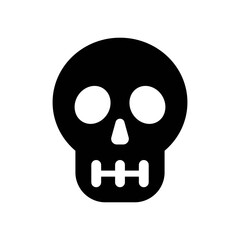 
An illustration of a black icon of a Halloween holiday attribute on a white background