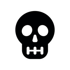 
An illustration of a black icon of a Halloween holiday attribute on a white background