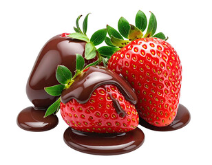 Fresh, dripping strawberries coated in rich chocolate