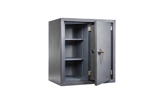 Minimalist gun safe isolated for secure storage solutions and firearms protection display
