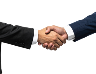 Two businesspeople shaking hands