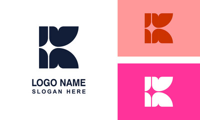 Modern bold K letter logo is good for business branding