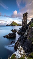 Coastal Rocky Landscape at Sunrise.