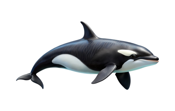 Majestic orca killer whale isolated marine mammal ocean predator powerful aquatic wildlife