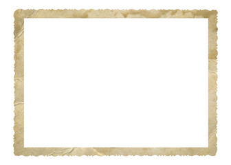 Vintage photo frame isolated. Retro vignette photo paper texture.