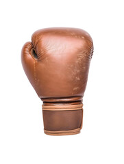 Vintage leather boxing glove ready for action, showcasing strength, training, and the thrill of competition in the ring