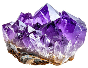 Cluster of vibrant purple amethyst crystals (2)