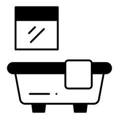 Bathtub dualtone icon