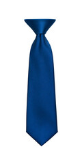 Elegant blue clip-on tie, perfect for business professionals, presentations, and formal events, ready to wear.