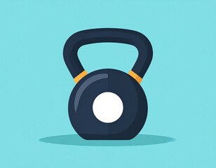 Kettlebell: A solitary kettlebell in vivid colour, embodies strength, power, and the essence of a fitness-focused lifestyle.