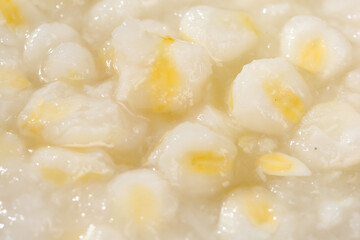 Fresh White Corn Kernels Peeled and Ready for Cooking - Natural Food Ingredient