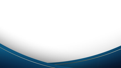 Blue Gold Wave Abstract Shape Border and Corner Frame Vector Set Collection. Decorative Elements Corners, Borders, and Frame